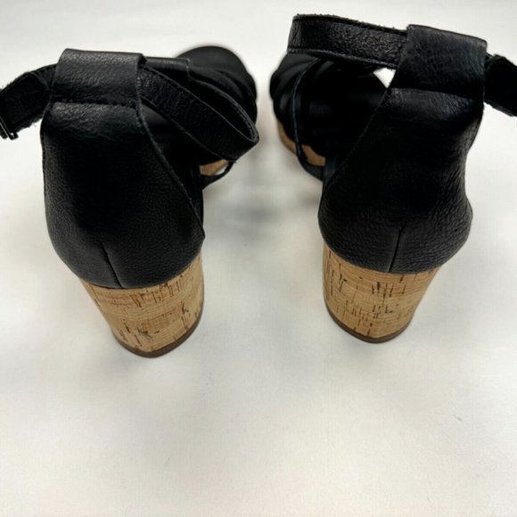 Eileen Fisher Leather Gladiator Wedge Sandals Women 9 NWOB Fisherman Platform - Picture 6 of 13